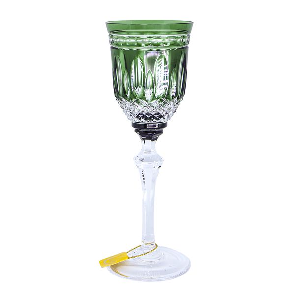 Taça licor verde escuro cristal 13cm 80ml Mozart