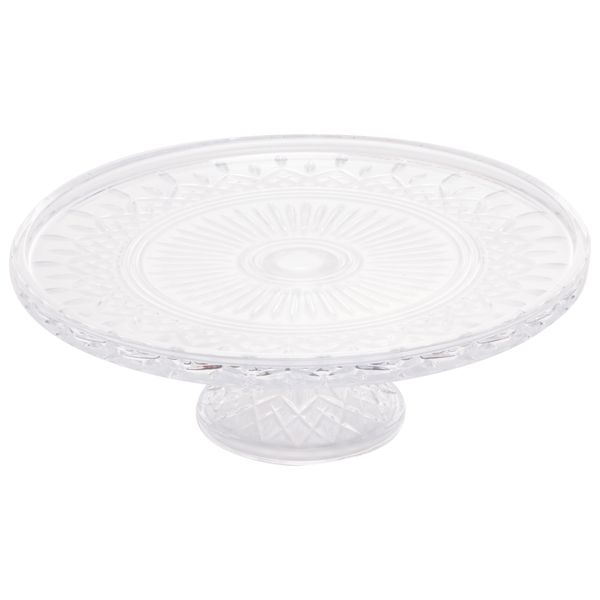 Prato cristal para bolo com pé Lys 32x11cm Wolff