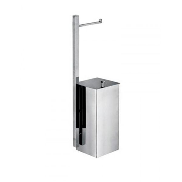 Papeleira de chão com lixeira inox Inotex