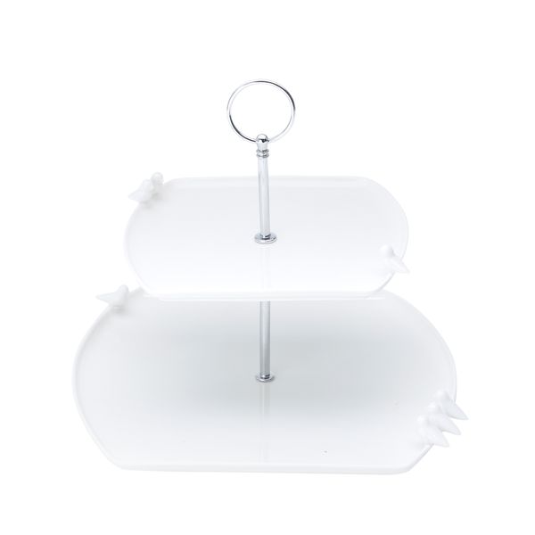 Prato para doces 2 andares porcelana Birds Wolff