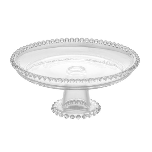 Prato cristal de chumbo com pé Pearl 20x9cm Wolff