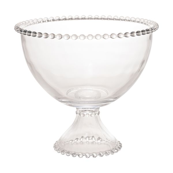 Saladeira cristal chumbo com pé Pearl 21x19cm Wolff
