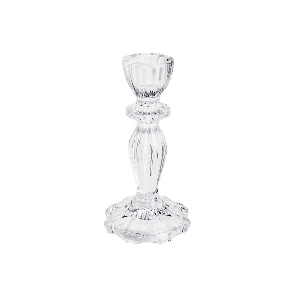 Castiçal vidro Argos 8x16cm Royal