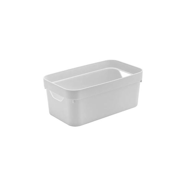 Caixa organizadora Cube pequena branco 5,3 litros 29,5x16,5x12,5cm Ou