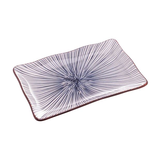 Jogo pratos retangular porcelana 2 peças sushi Koji 19,5x11,5cm Wolff