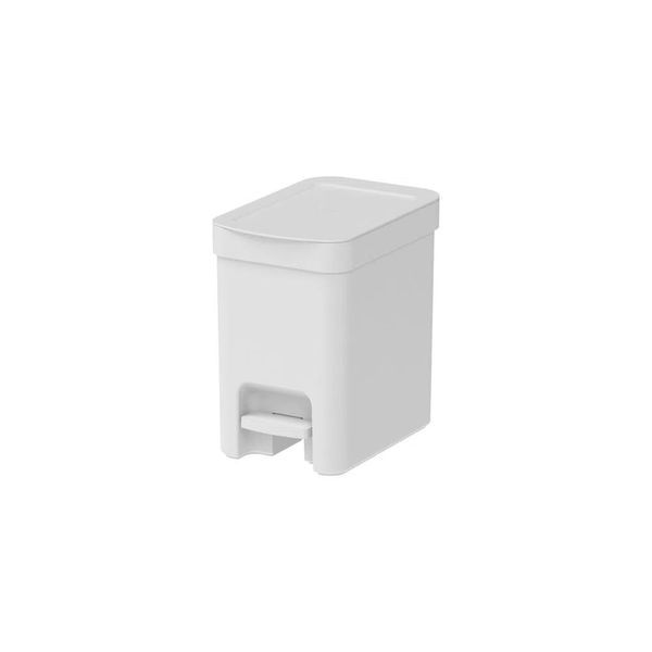 Lixeira pedal Trium 6 litros branca 18x26x27cm Ou