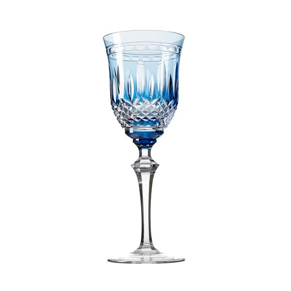 Taça vinho tinto azul claro cristal 23,7cm 250ml Mozart