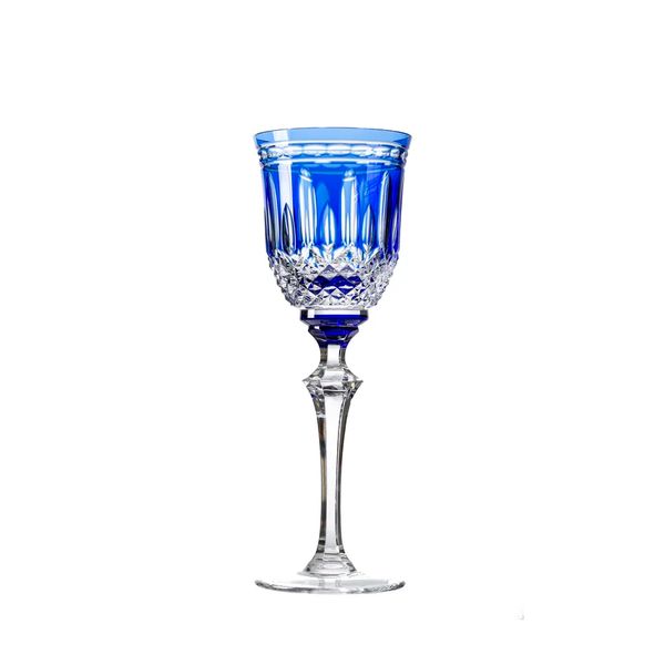 Taça vinho tinto azul escuro cristal 23,7cm 250ml Mozart