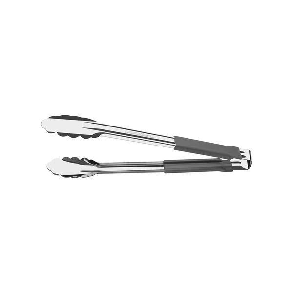 Pegador utilita inox cabo emborrachado cinza 31cm Tramontina