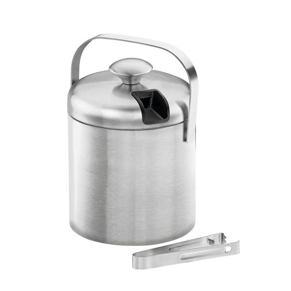 Jogo aço inox para gelo 2 peças 14x14x20cm 1,4 litros Tramontina
