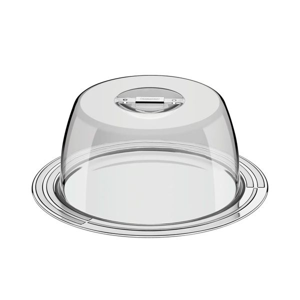 Jogo porta-queijo 2 peças ciclo inox 25cm Tramontina