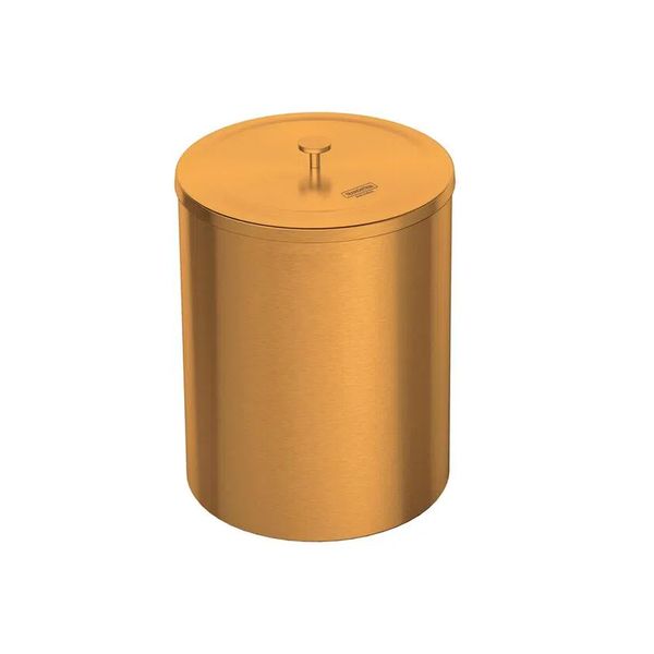 Lixeira inox gold útil 5 litros 19x26cm Tramontina