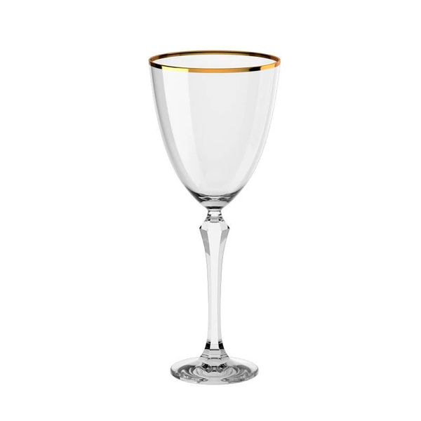 Jogo 6 taças cristal para vinho tinto Elegance 9,5x23,5cm 350ml Haus