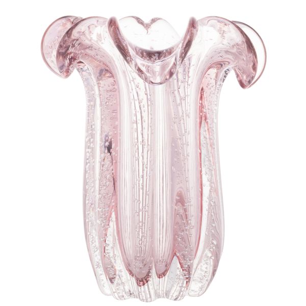 Vaso vidro Italy rosa claro 19x24cm Wolff