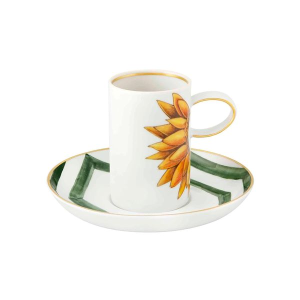 Xicara café com pires amazônia 90ml porcelana Vista Alegre