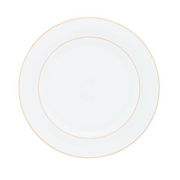 Jogo pratos rasos filete dourado Mônaco 6 peças 27x2.5cm Wolff