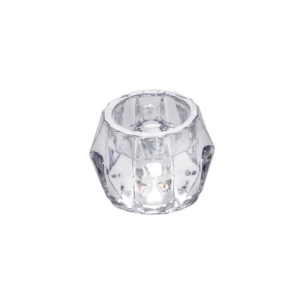 Porta vela vidro 7x5cm Wolff