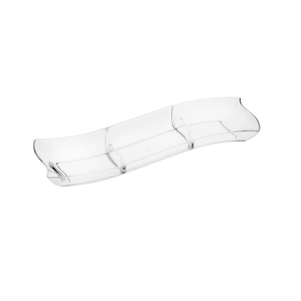 Petisqueira com 3 divisórias acrílico Pop 29,5x8x3cm Forma