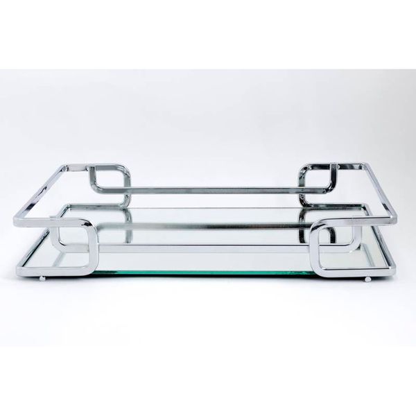 Bandeja Luana 37x57cm cromada Hara