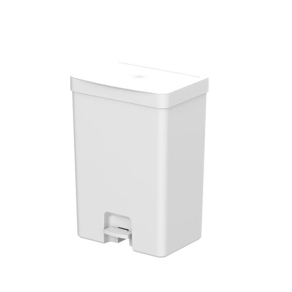 Lixeira com pedal Trium 30 litros branca dupla plástico 25,5x33,5x48,5cm Ou