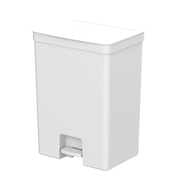 Lixeira com pedal Trium branca 50 litros 31x41x56cm Ou