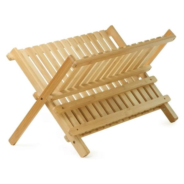 Escorredor pratos dobrável bambu Ecokitchen 45x35x25cm Mimo Style