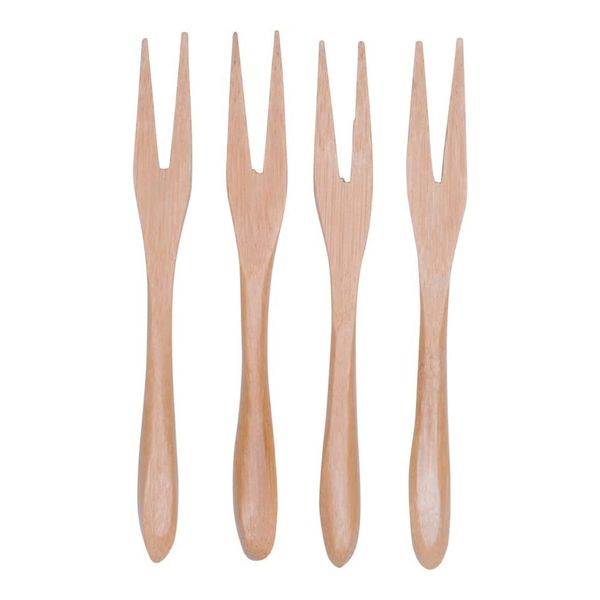 Jogo de garfos bambu Ecokitchen 4 peças 13x1,5cm Mimo Style