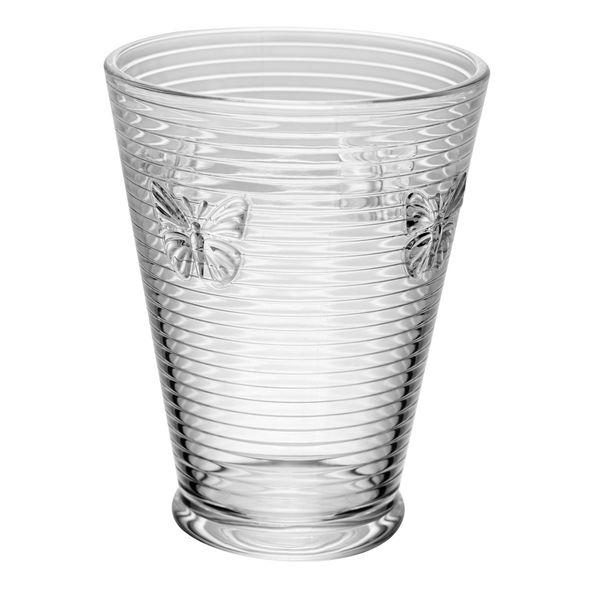 Jogo de copos Butterfly 4 peças vidro 350ml 9x11,5cm Wolff