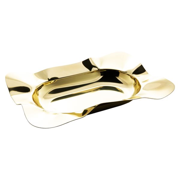 Travessa inox Bonbon dourada 30x18,5x6,5cm Wolff