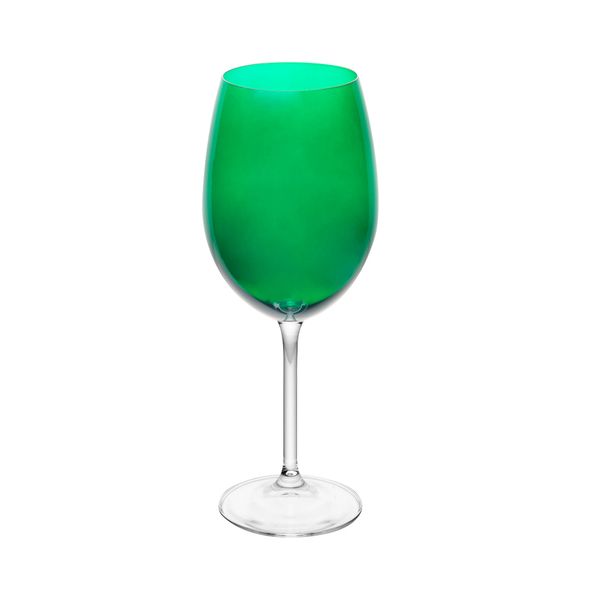 Jogo de taças vinho 6 peças cristal Banquet esmeralda 580ml 10x25cm Wolff