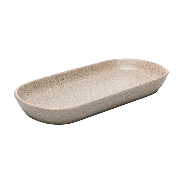 Travessa oval cerâmica creme 27x12x3cm Wolff